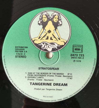 vinyle 33tours artiste tangerine dream titre stratosfear vinyle d'occasion