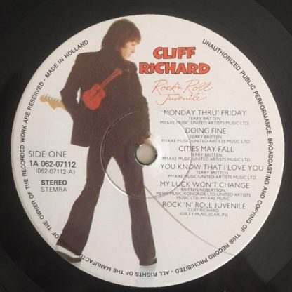 CLIFF RICHARD – Rock’n’roll juvenile – 1979 – Nederland – EMI – Vinyle -33 Tours – OriginVinylStore