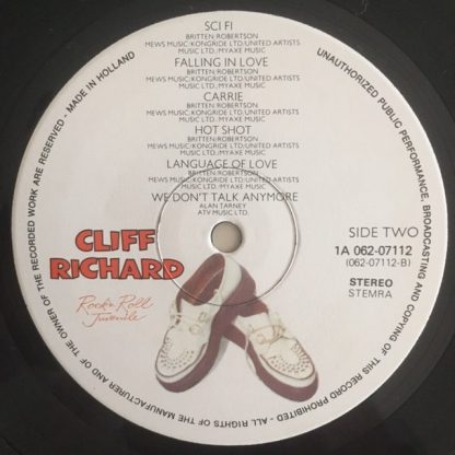 CLIFF RICHARD – Rock’n’roll juvenile – 1979 – Nederland – EMI – Vinyle -33 Tours – OriginVinylStore