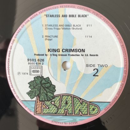 vinyle 33tours artiste king crimson titre starless and bible black vinyle d'occasion