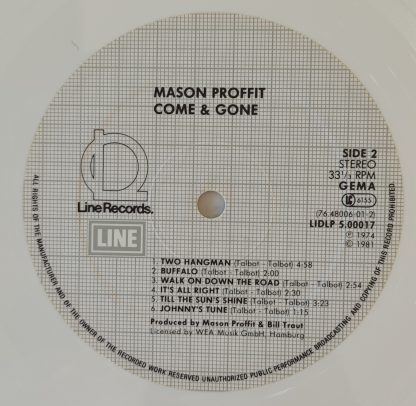 couverture vinyle 33tours artiste mason proffit titre come and gonevinyle d'occasion