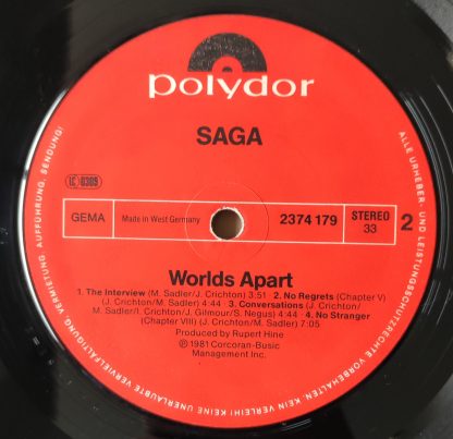couverture vinyle 33tours artiste saga titre worlds apart vinyle d'occasion originvinylstore montauban