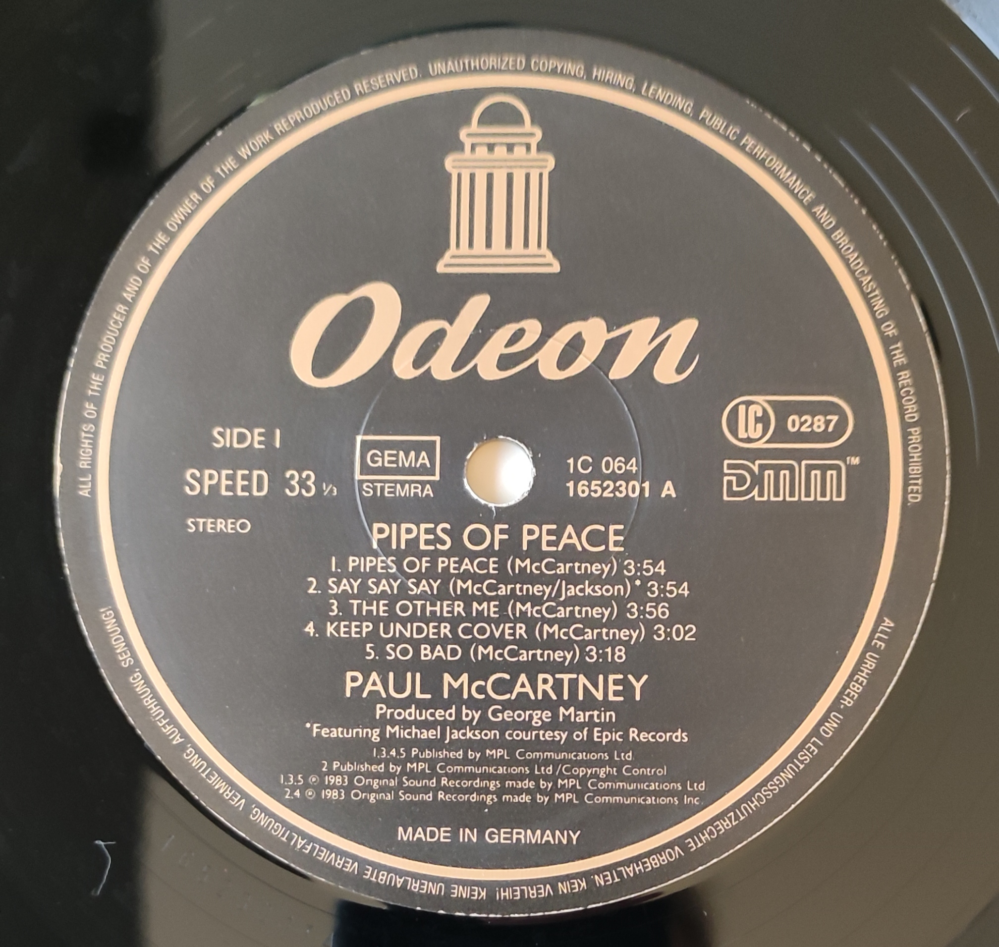 PAUL Mc CARTNEY - Pipes of peace - 1983 - Germany - Odeon - Vinyle -33 Tours  - OriginVinylStore - OriginVinylStore
