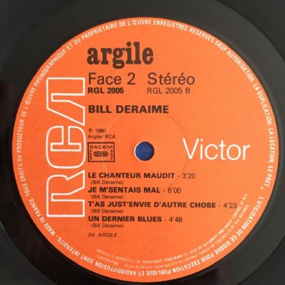 BILL DERAIME – Plus la peine de frimer – 1980 – France – RCA – Vinyle -33 Tours – OriginVinylStore