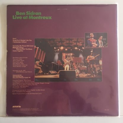 couverture vinyle 33tours artiste ben sidran titre live at montreux vinyle d'occasion originvinylstore montauban