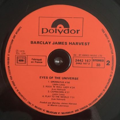 vinyle 33tours artiste barclay james harvest titre eyes of the universe vinyle d'occasion originvinylstore montauban