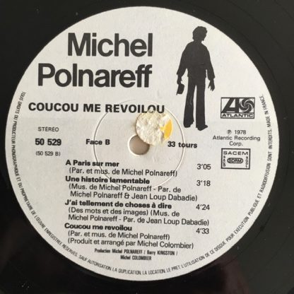 vinyle 33tours artiste michel polnareff titre coucou me revoilou vinyle d'occasion originvinylstore montauban