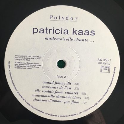 vinyle 33tours artiste patricia kaas titre mademoiselle chante vinyle d'occasion originvinylstore montauban