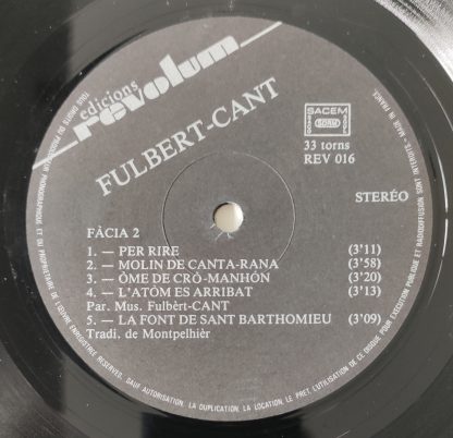 label vinyle 33tours artiste fulbert cant titre fulbert cant album vinyle d'occasion originvinylstore disquaire montauban