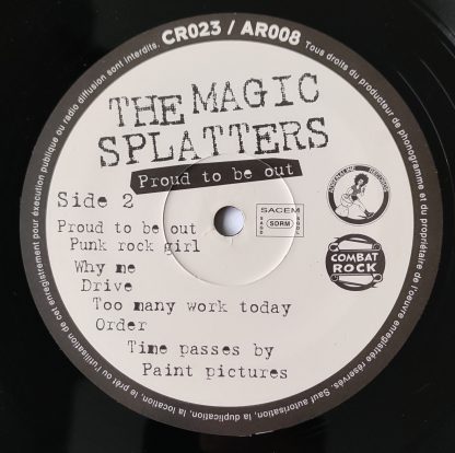 label vinyle 33tours artiste the magic splatters titre proud to be out album vinyle d'occasion originvinylstore disquaire montauban