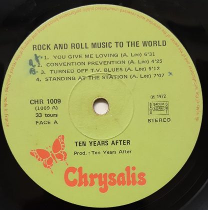 TEN YEARS AFTER – Rock”n”roll music to the world – 1972 – France – Chrysalis – Vinyle -33 Tours – OriginVinylStore