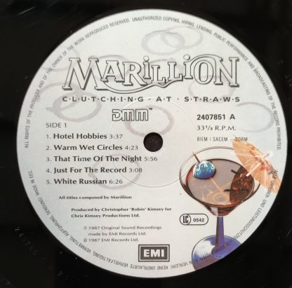 MARILLION – Clutching at straws – 1987 – Europe – EMI – Vinyle -33 Tours – OriginVinylStore