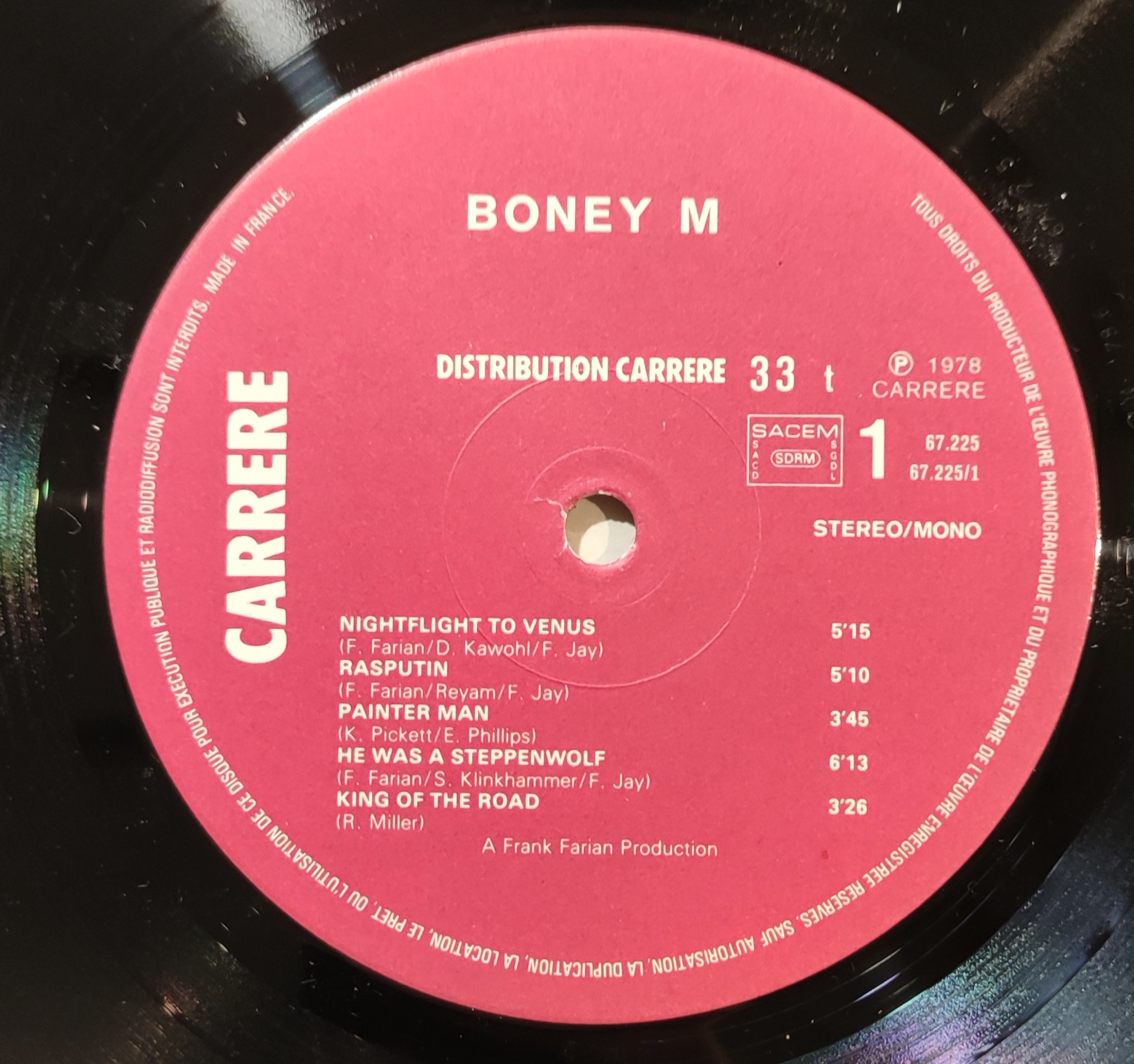 BONEY M - NightFlight To Venus -1978- France - Carrere - Vinyle