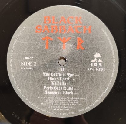 BLACK SABBATH – Tyr – 1990 – Australia – IRS Records – Vinyle -33 Tours – OriginVinylStore