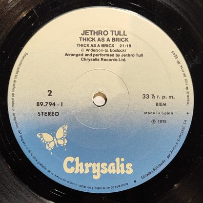 JETHRO TULL – Thick as a brick – 1972 – Spain – Chrysalis – Vinyle -33 Tours – OriginVinylStore